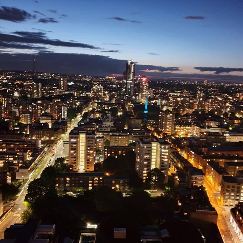 London at dusk