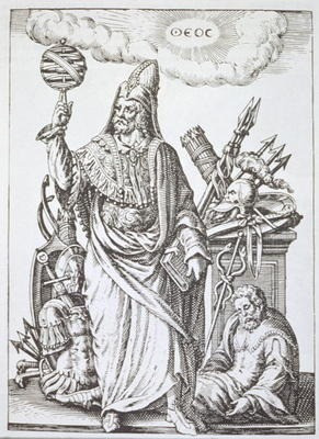 The sage Hermes Trismegistus is a medieval syncretic figure who originates from the Egyptian God Tho