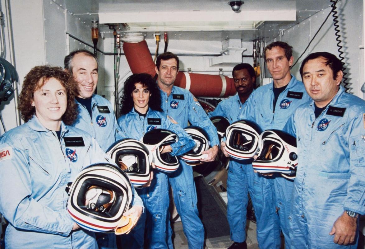 The crew of the Challenger mission STS-51, perished when the Shuttle cabin crashed into the sea. In 