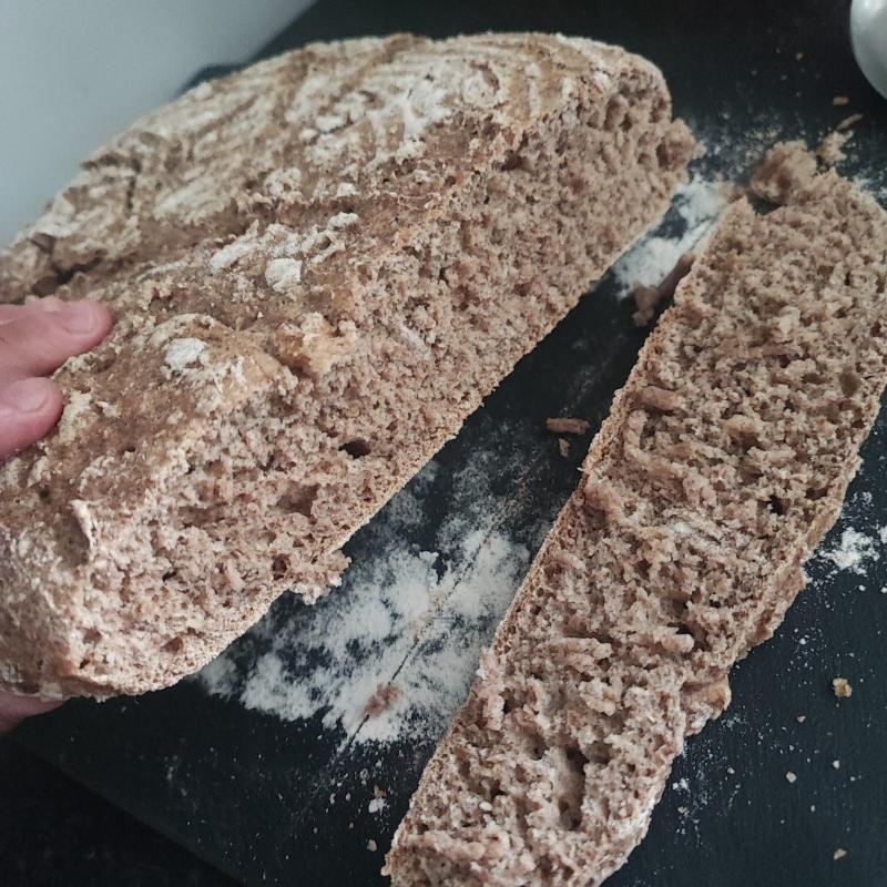 Yesterday I made my first bread....today it taste delicious