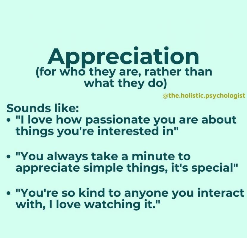 Appreciation