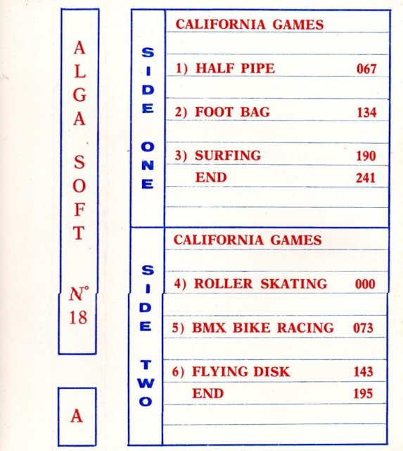 The covers and names of the Alga Soft compilations for Commodore 64