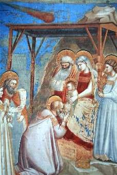 Figure 5 - The Comet in Giotto's Adoration of the Magi, 1301 – Scrovegni Chapel.