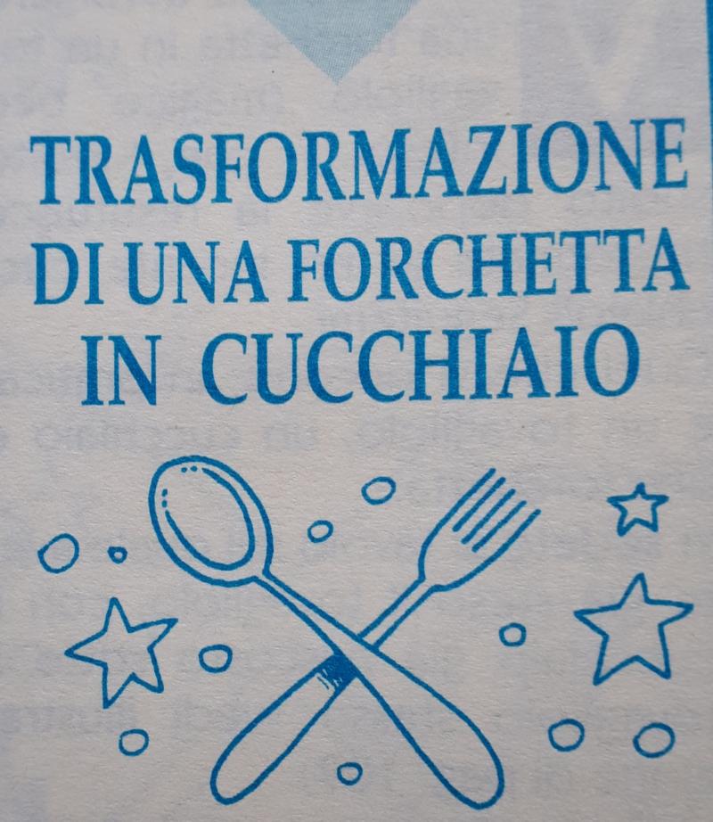 TRASFORMAZIONE DI UNA FORCHETTA IN CUCCHIAIO