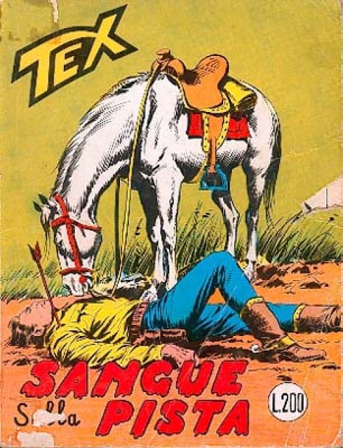 Tex Nr. 074: Sangue sulla pista front cover (Italian).