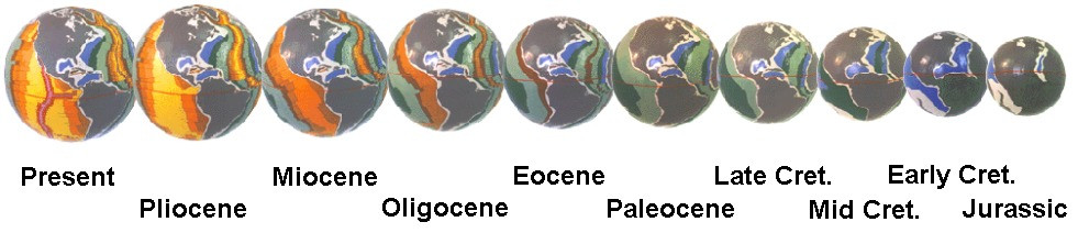 Figure 26 Caribbean Sea small Earth sequential spreading history, from Early Jurassic to the Present