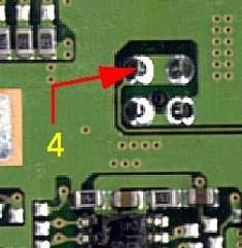 Close Up of connections for PSXPIC pin 4 (doorswitch)