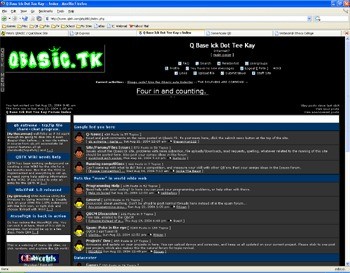 QBasic.tk, a thriving site that started out as a forum. Now it's one of the most active sites in the