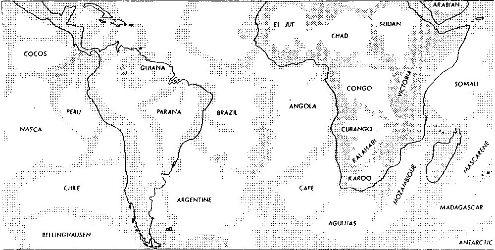 Figure 37 Second-order basin-and-swell polygonal patterns developed throughout both continental and 