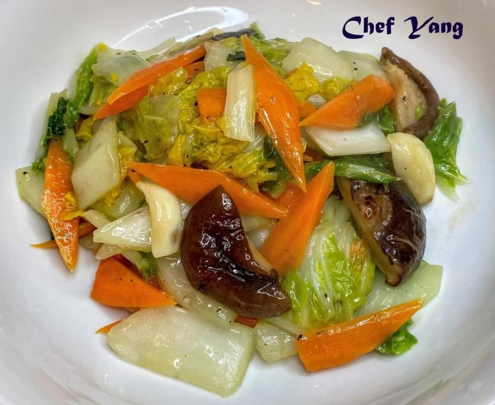 Shiitake Mushrooms with Vegetables 香菇白菜