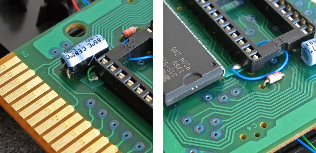 Modifying a Master System cartridge for use with flash ROMs