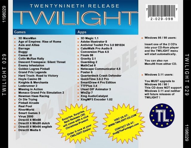 Twilight Dutch Edition - Twentynineth Release back cover.