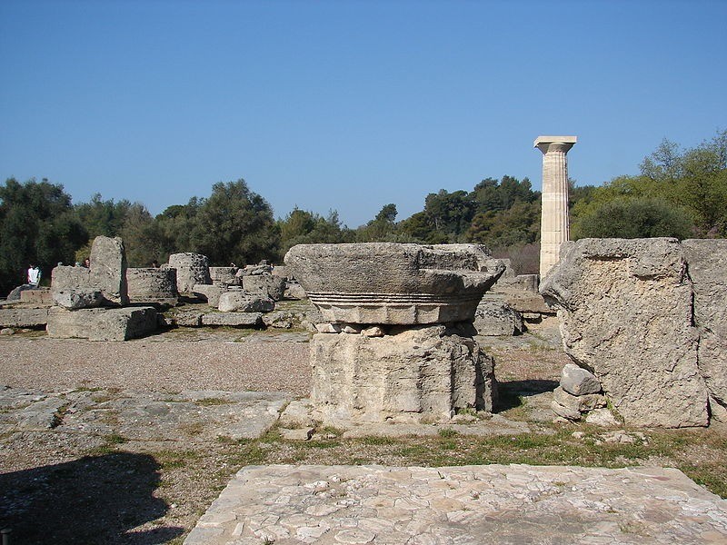 The statue of Zeus at Olympia