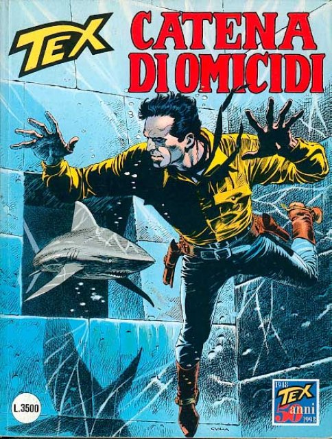 Tex Nr. 457: Catena di omicidi front cover (Italian).