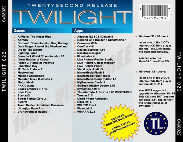 Twilight Dutch Edition - Twentysecond Release back cover.