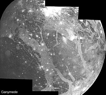 Bright spots and streaks in this image represent relatively recent impacts.