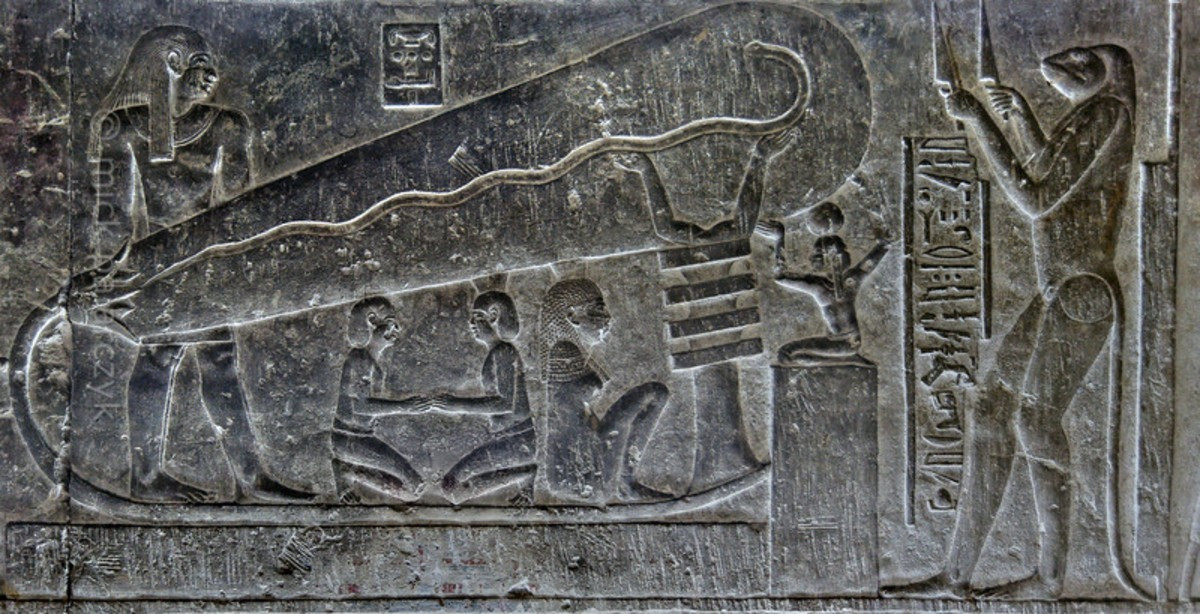 The bas-reliefs of the crypt of the Temple of Hathor in Dendera show what to all intents and purpose