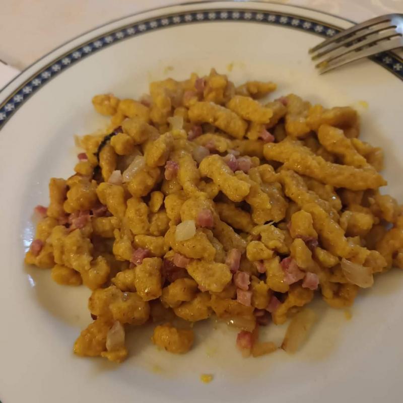 spätzli alla zucca - trentino