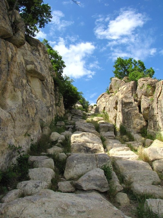 The incredible stairs carved into the rock symbolically lead to the sky and the stars, indicative of