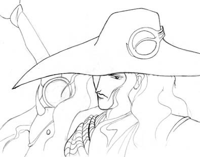 How to Draw D from Vampire Hunter D 