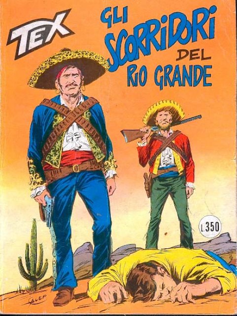 Tex Nr. 197: Gli scorridori del Rio Grande front cover (Italian).