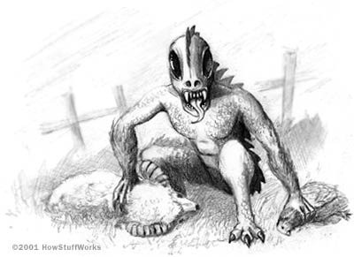 A pictorial reconstructions of a Chupacabras. There are many on internet, but none so far can be con