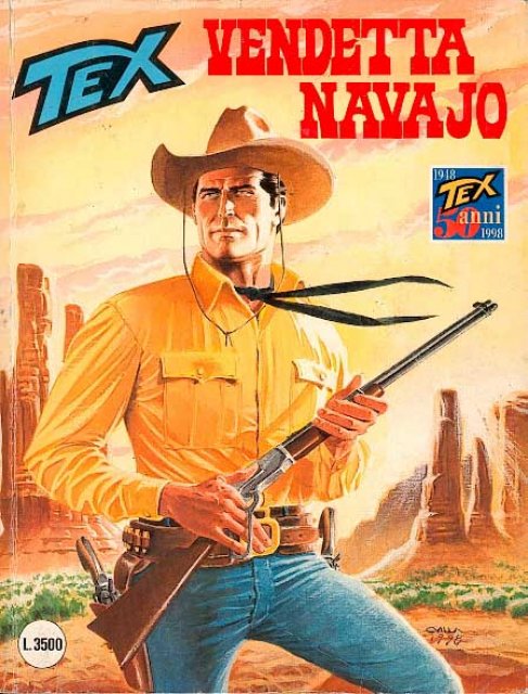 Tex Nr. 455: Vendetta navajo front cover (Italian).