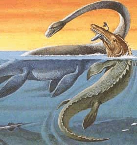 Elasmosaurus and Tylosaurus