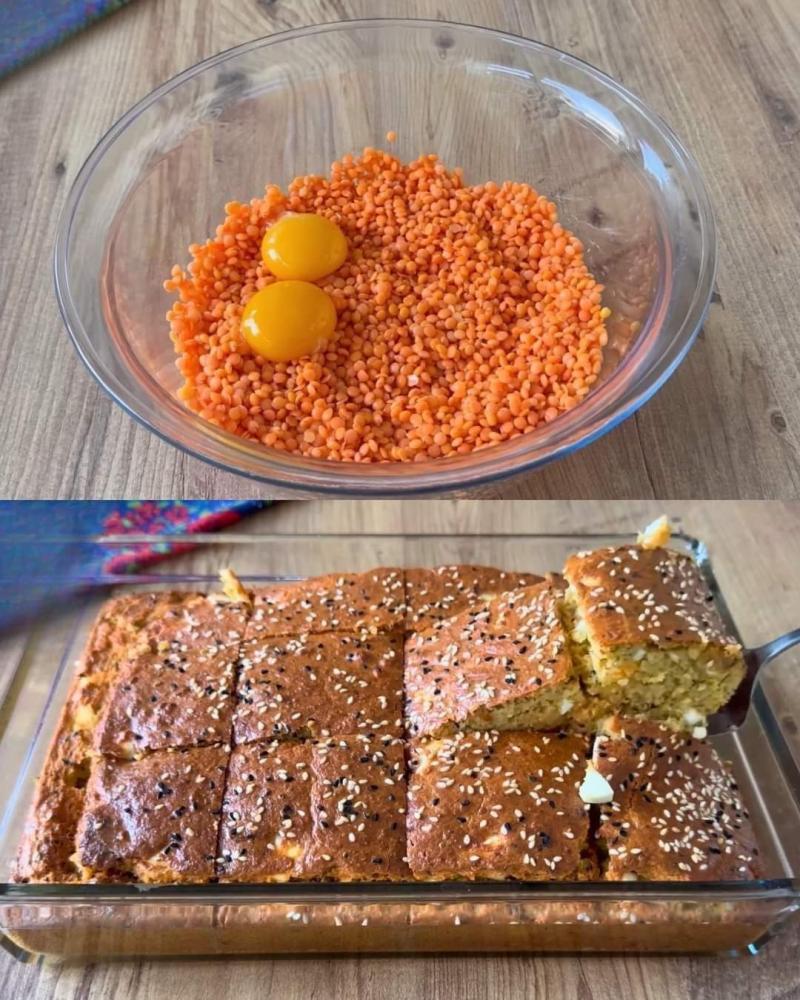 Low carb bread with red lentils