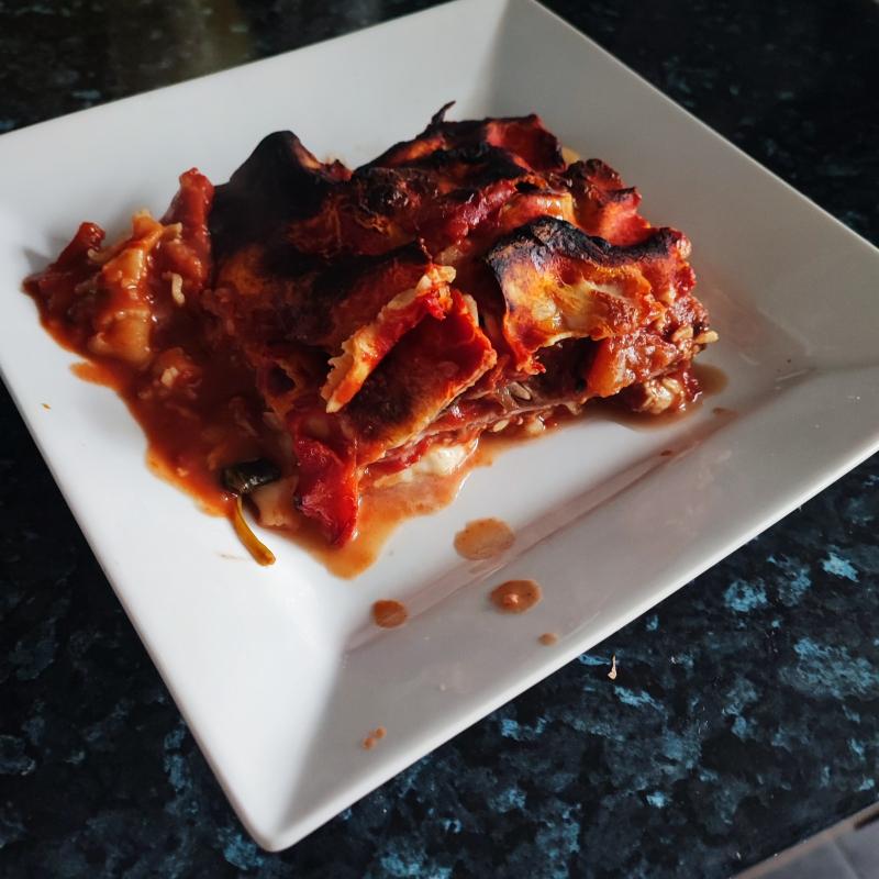 Red Lasagna mushrooms or aubegines