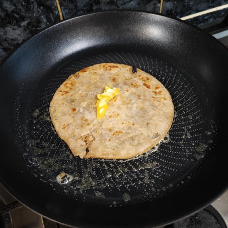 Paratha on the pan